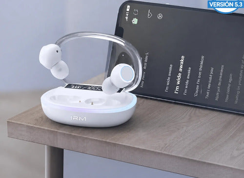Audífonos In Ear Inalámbricos Bluetooth 5.3 Estuche Led Rgb Blanco