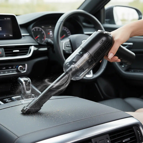 Aspiradora Inalámbrica Mini K20 Recargable Para Auto Y Hogar Negro