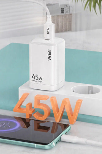 Cargador 45w Compatible Con Samsung S22, S23, S24 S25 Series Blanco