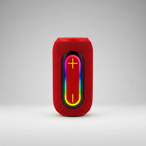 Parlante Inalámbrico Recargable Bs-27 Luz Rgb Sonido Potente Rojo