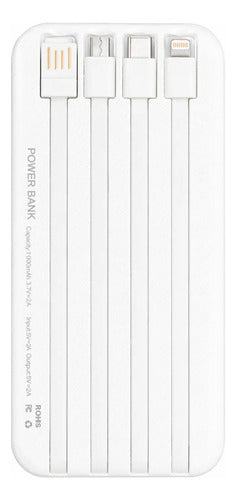 Kit Powerbank 30000mah Carga Rápida + Bolso Organizador Blanco/beige