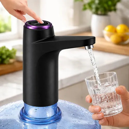 Dispensador De Agua Eléctrico Usb Recargable 8 A 20 L Negro