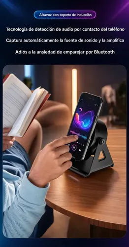 Parlante Bluetooth Diegmark Zj08 Con Inducción Para Teléfono Y Tablet, 5w Negro