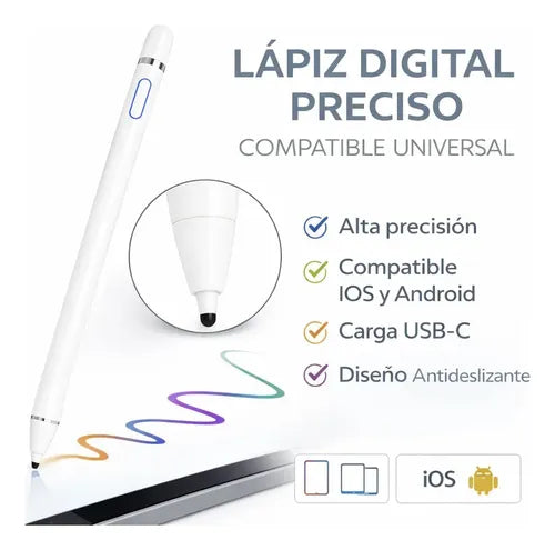 Stylus Pen Lapíz Recargable Universal Para Tablet Y Celular