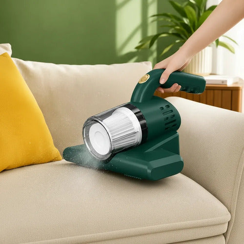 Aspiradora Anti Ácaros Inalámbrica K12 Para Colchones Sofás Verde Musgo