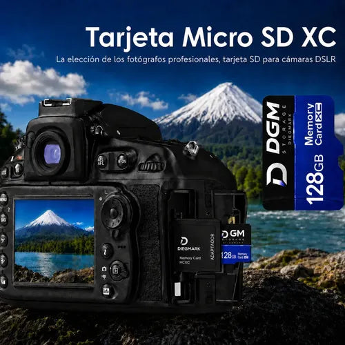 Tarjeta Micro Sdxc Diegmark 128 Gb Uhs-i U1 Clase 10 Para 4k, Con Adaptador Sd