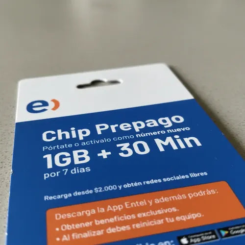 Chip Prepago Entel Pack 100 Unidades Incluye 1gb +30 Min 3 En 1