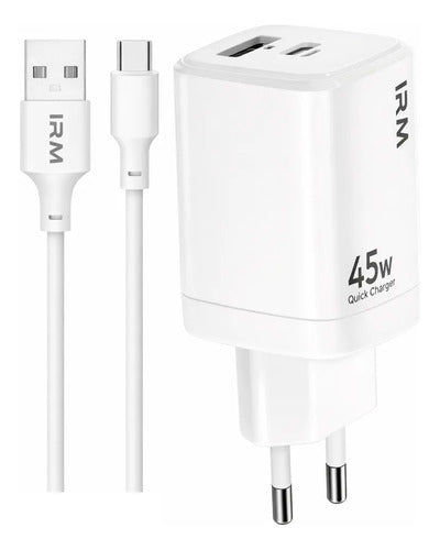 Cargador 45w Compatible Con Samsung S22, S23, S24 S25 Series Blanco