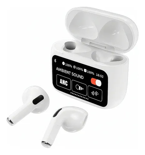 Audífonos In-ear Inalámbricos Diegmark A11 Pro Tws Con Micrófono Y Estuche Led Blanco