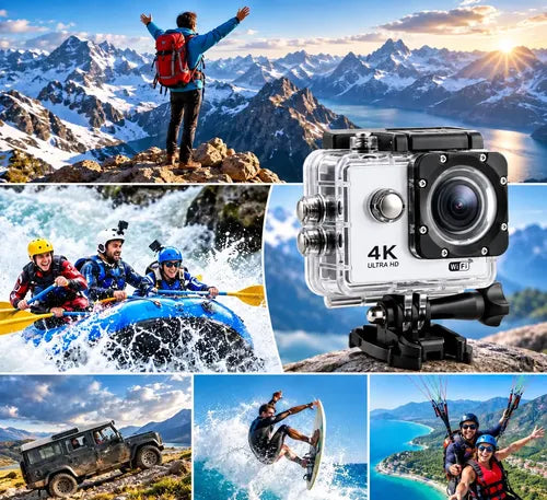 Cámara Deportiva Acción 4k Wifi 16mp 170° Sumergible 30m