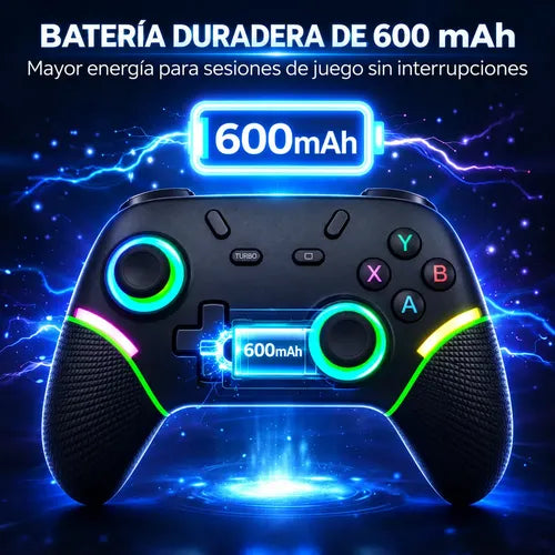 Control Joystick Gamer X9 Inalámbrico Rgb Multiplataforma