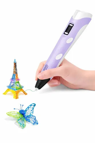 Lápiz 3d Diegmark A Batería Violeta Con Pantalla Y Temperatura Regulable Para Filamentos Pla/abs