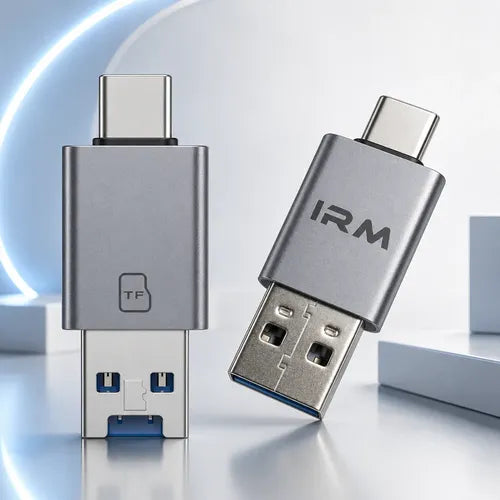 Lector De Tarjetas Tf Micro Sd Conectores Usb C Usb Compacto Gris