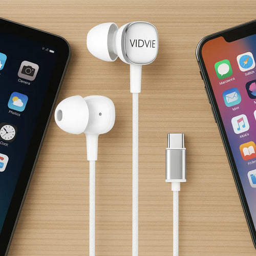 Audífonos In-ear Para Samsung Galaxy Con Conexión Tipo C Y Micrófono Blanco
