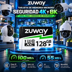 Tarjeta De Memoria Microsd Zuway 128gb Clase 10 U3 A1 Alta Velocidad 100mb/s Premium Compatible Con Nintendo Swicht 1, Video 8k, Celulares, Tablets, Cámaras De Seguridad Y Deportivas, Uso Profesional