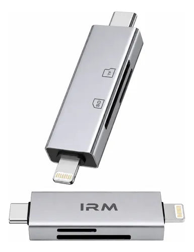 Lector Micro Sd Tf Usb C Usb L Compatible Con iPhone Android Gris