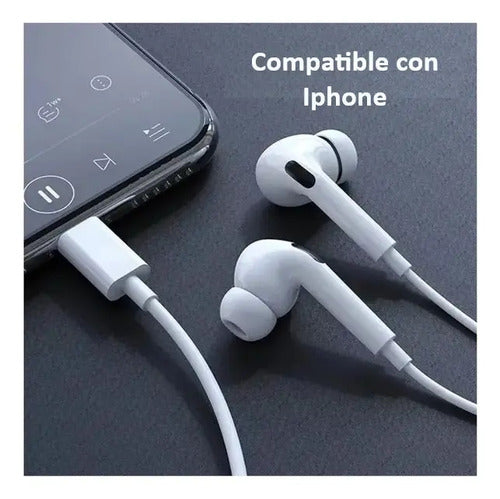 Audífonos In-ear Diegmark S2-e Con Micrófono Y Conector Compatible Para iPhone Y iPad Blanco