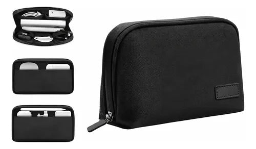 Kit Audífonos Bluetooth 5.49 Y Bolso Organizador Accesorios Negro