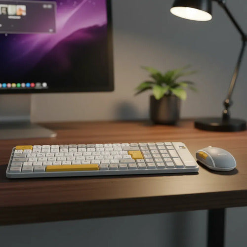 Kit Teclado Y Mouse Gamer Inalámbricos Diegmark Recargables Para Pc, Notebook Y Smart Tv Gris