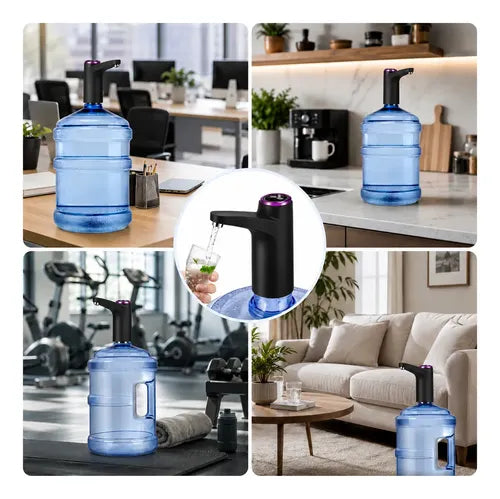 Dispensador De Agua Eléctrico Usb Recargable 8 A 20 L Negro