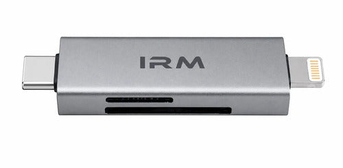 Lector De Tarjetas Micro Sd Y Tf Irm Con Usb C Y Usb Para iPhone Gris