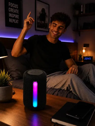 Parlante Inalámbrico A8 Bluetooth 5.3 Usb Radio Fm Luz Rgb