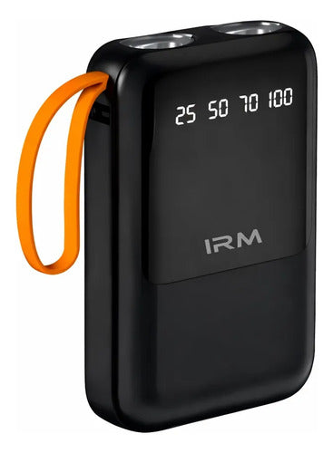 Powerbank 10000mah 2 Linternas Led Cables Integrados + Bolso Negro