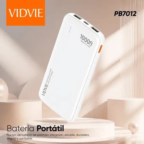 Power Bank 10000mah Portátil Carga Rápida Compacto Y Ligero Blanco
