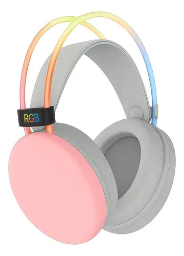 Audífonos Inalámbricos Rgb Pg580 Con Micrófono Y Luces Led