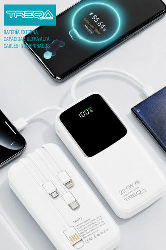 Batería Externa Powerbank 20000mah Carga Rápida Pd 3.0 22.5w