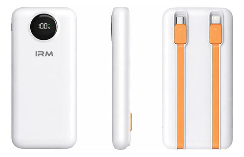 Kit Powerbank 10000mah Carga Rápida + Bolso Organizador Blanco/gris