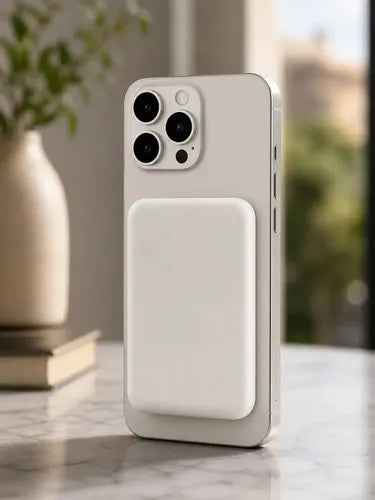 Power Bank Magnético De 5000 Mah Para iPhone Series, Carga Inalámbrica Y Rápida Con Usb-c Blanco