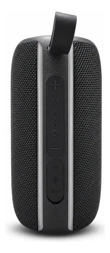 Parlante Portátil Bluetooth Musyl Em-3 Con Luces Led Y Radio Fm Para Fiestas Negro