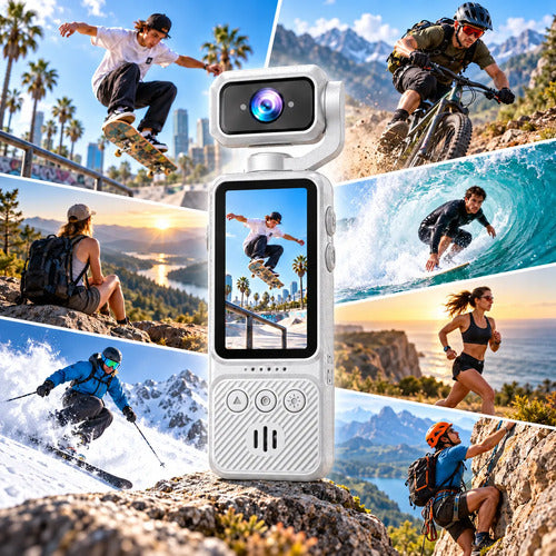Cámara Deportiva Pocket 1080p Wifi Pantalla Antivibración