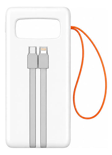 Kit Powerbank 30000mah Linterna Multifunción Led Y Audífonos Blanco/verde
