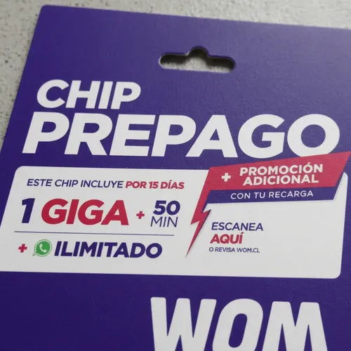 Chips Wom Prepago Pack 100 Unidades 3 En 1