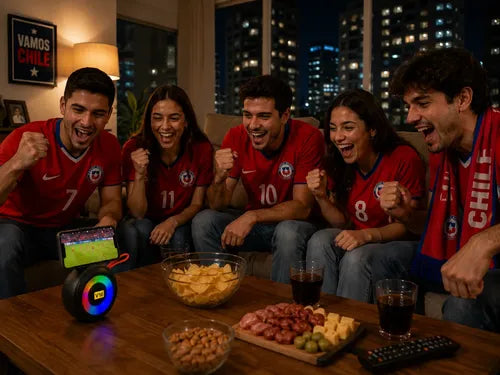 Parlante V16 8w Bluetooth Luz Led Soporte Celular Radio Fm Negro