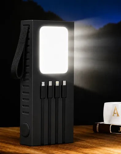 Kit Emergencia Powerbank Solar Audífonos Pendrive Y Bolso Negro