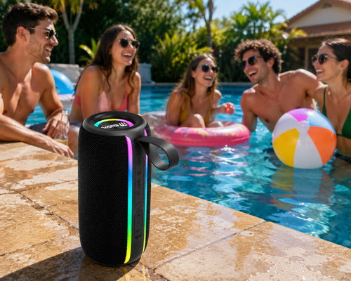 Parlante Bluetooth 8w Tws Luces Led Recargable Usb 1500mah