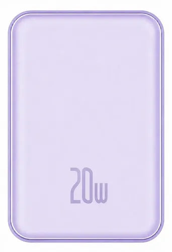 Power Bank Magnético Inalámbrico De Carga Rápida Para iPhone Y Android Violeta Claro