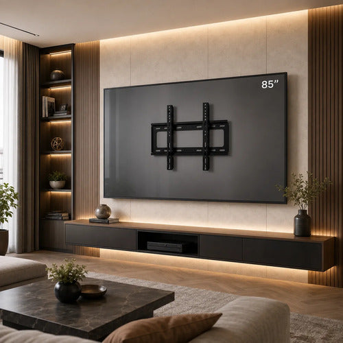 Soporte Fijo Smarttv Pared 40 A 85 Pulgadas Hasta 75 Kg Negro