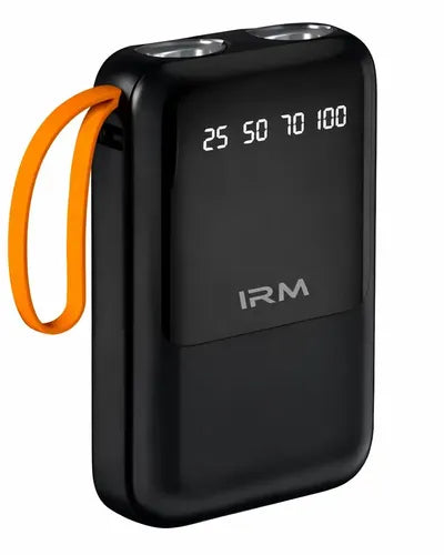 Power Bank Portátil Diegmark De 10000 Mah Con Carga Rápida 12w, Cables Integrados Y Linterna Led Negro/blanco