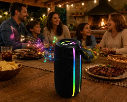 Parlante Bluetooth 8w Tws Luces Led Recargable Usb 1500mah