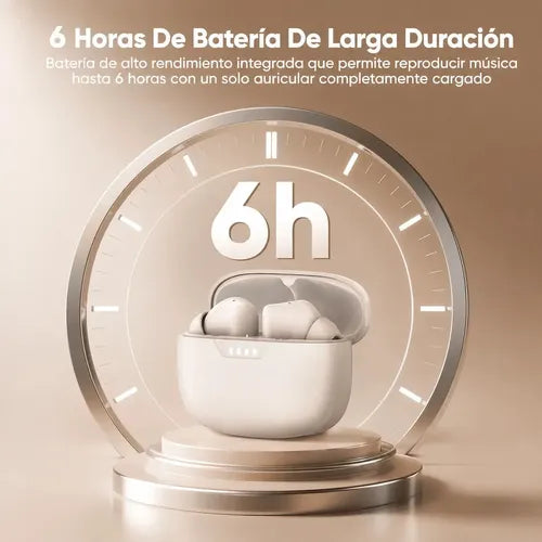 Audífonos Inalámbricos Bluetooth 5.4 Vidvie Bt890 Tws In Ear Con Micrófono Hd Control Táctil Carga Rápida Usb Tipo C... Blanco