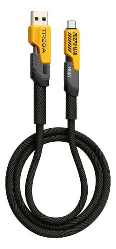 Cable Usb A Tipo C De 1 M, Diegmark Ca-888 Para Carga Rápida Y Datos Negro