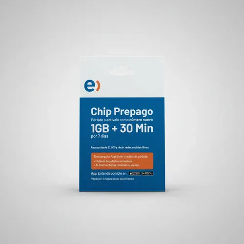 Chip Prepago Entel Pack 100 Unidades Incluye 1gb +30 Min 3 En 1
