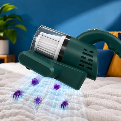 Aspiradora Anti Ácaros Inalámbrica K12 Para Colchones Sofás Verde Musgo