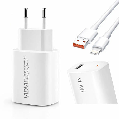 Cargador Rápido Para iPhone Con Qc 3.0, 18w Y Certificación Sec Blanco