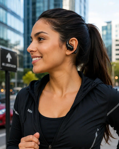 Audífonos Deportivos Bluetooth 5.3 Micrófono Control Táctil Negro
