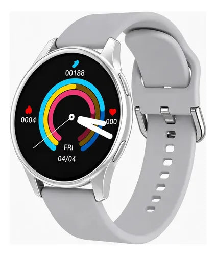 Smartwatch Diegmark Active.2 Sport Con Llamadas Bluetooth Para Android Y Ios Plateado Hebilla Gris